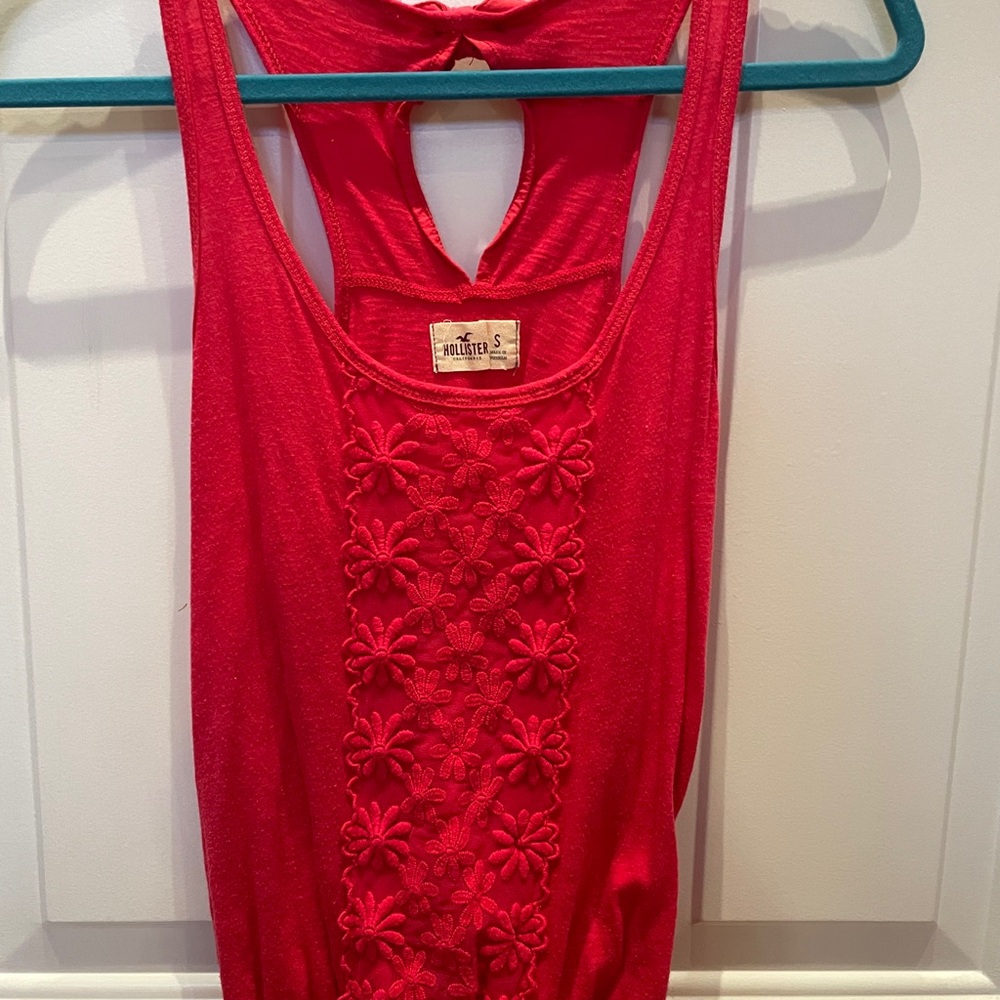 Vintage Hollister Red Floral Tank Top
